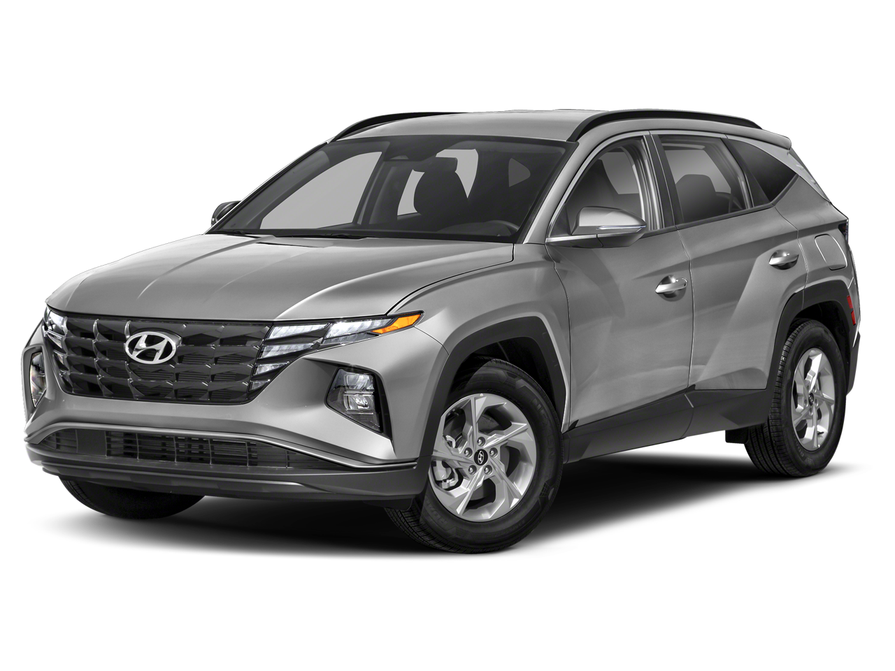 2023 Hyundai Tucson SEL in Shimmering Silver — front three-quarter view
