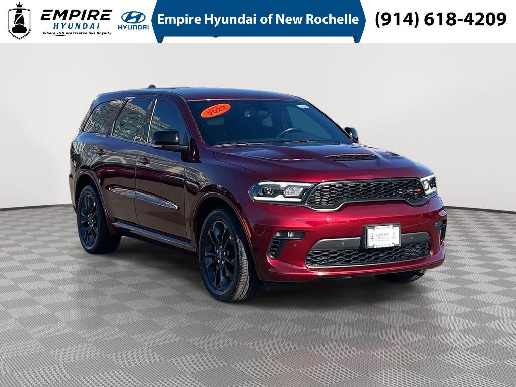 2022 Dodge Durango R/T AWD in Octane Red Pearlcoat — front three-quarter view