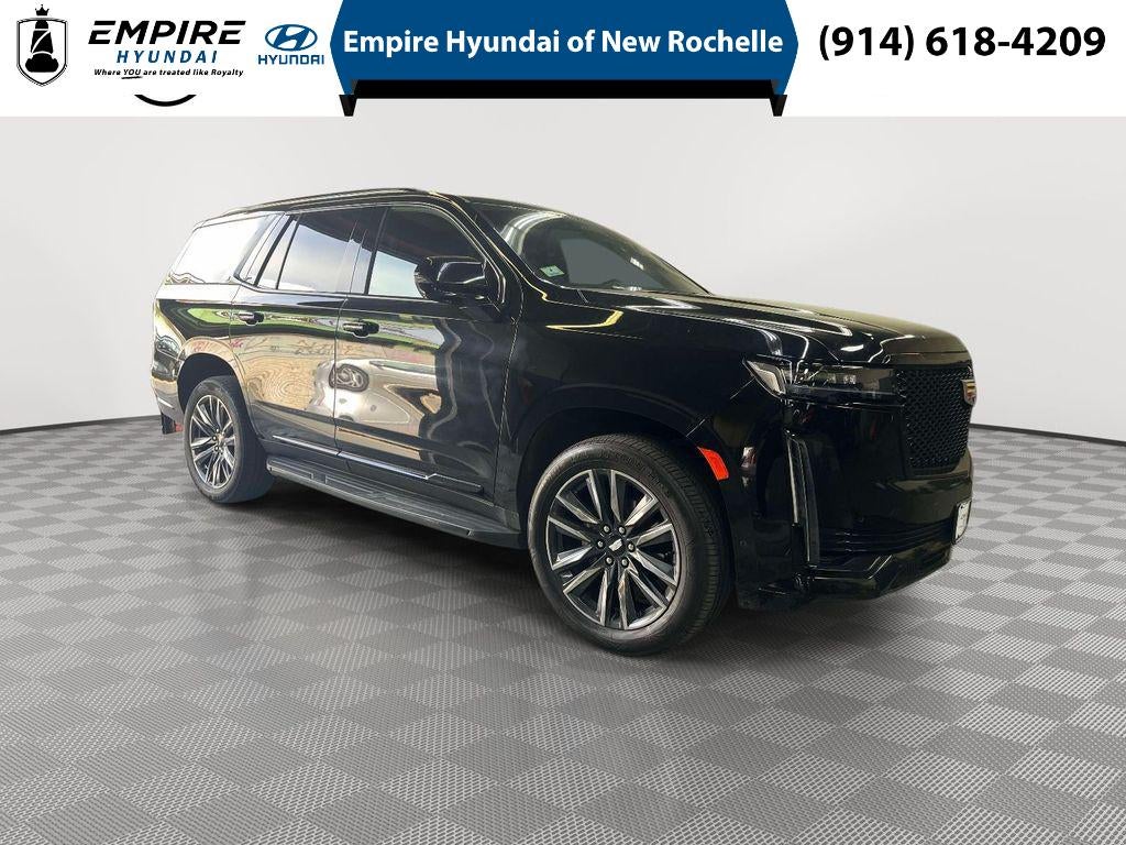 2024 Cadillac Escalade 4WD Sport in Black Raven — front three-quarter view