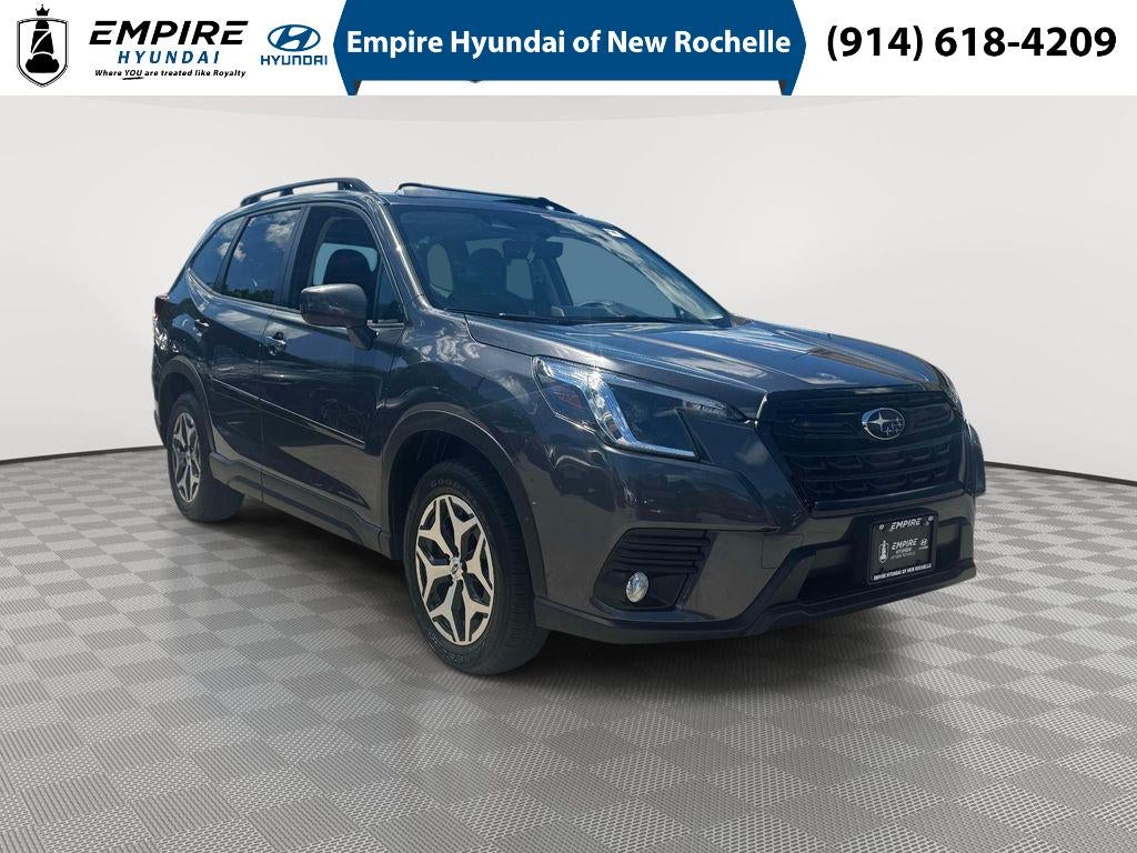 2023 Subaru Forester Premium in Magnetite Gray Metallic — front three-quarter view