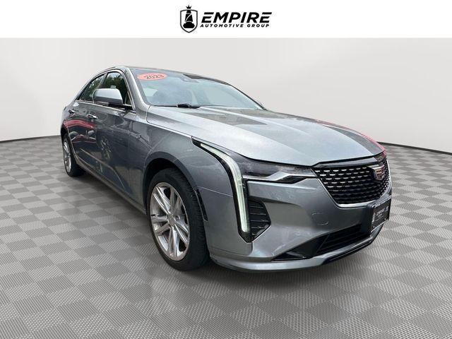 2023 Cadillac CT4 Luxury in Argent Silver Metallic — front three-quarter view