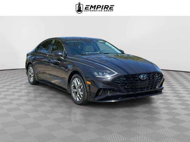 2023 Hyundai Sonata SEL in Carbon Blue — front three-quarter view