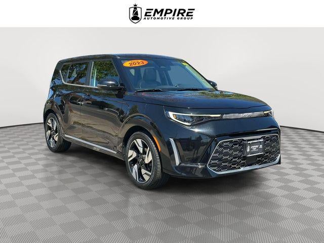 2023 Kia Soul GT-Line in Fusion Black — front three-quarter view