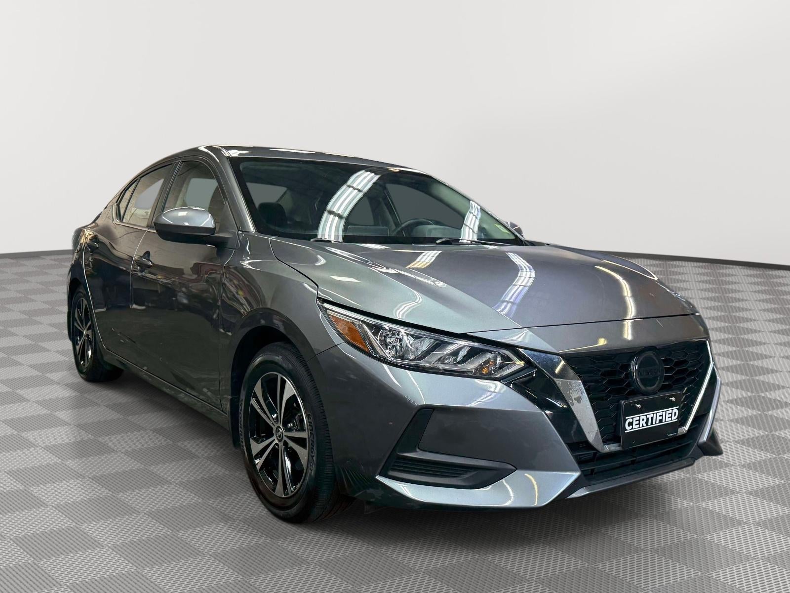 2023 Nissan Sentra SV Xtronic CVT in Gun Metallic — front three-quarter view