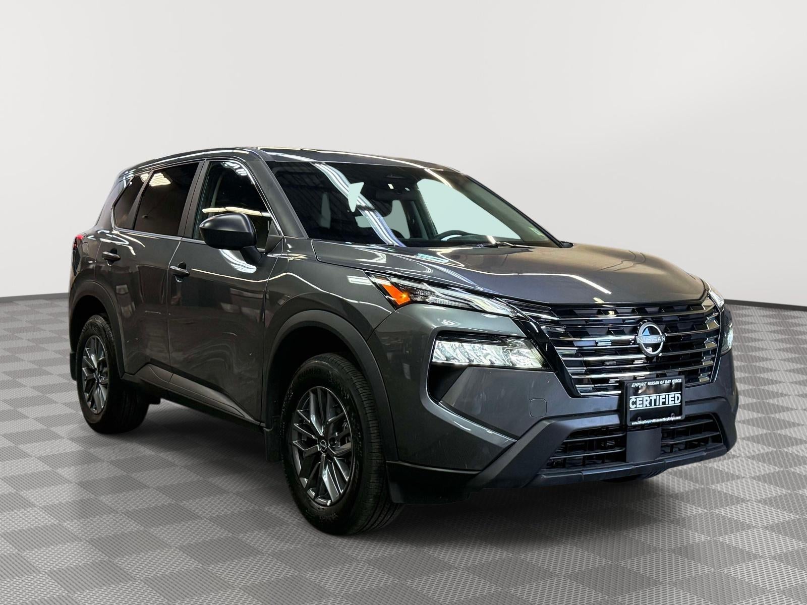2026 Nissan Rogue S in Gun Metallic — front three-quarter view