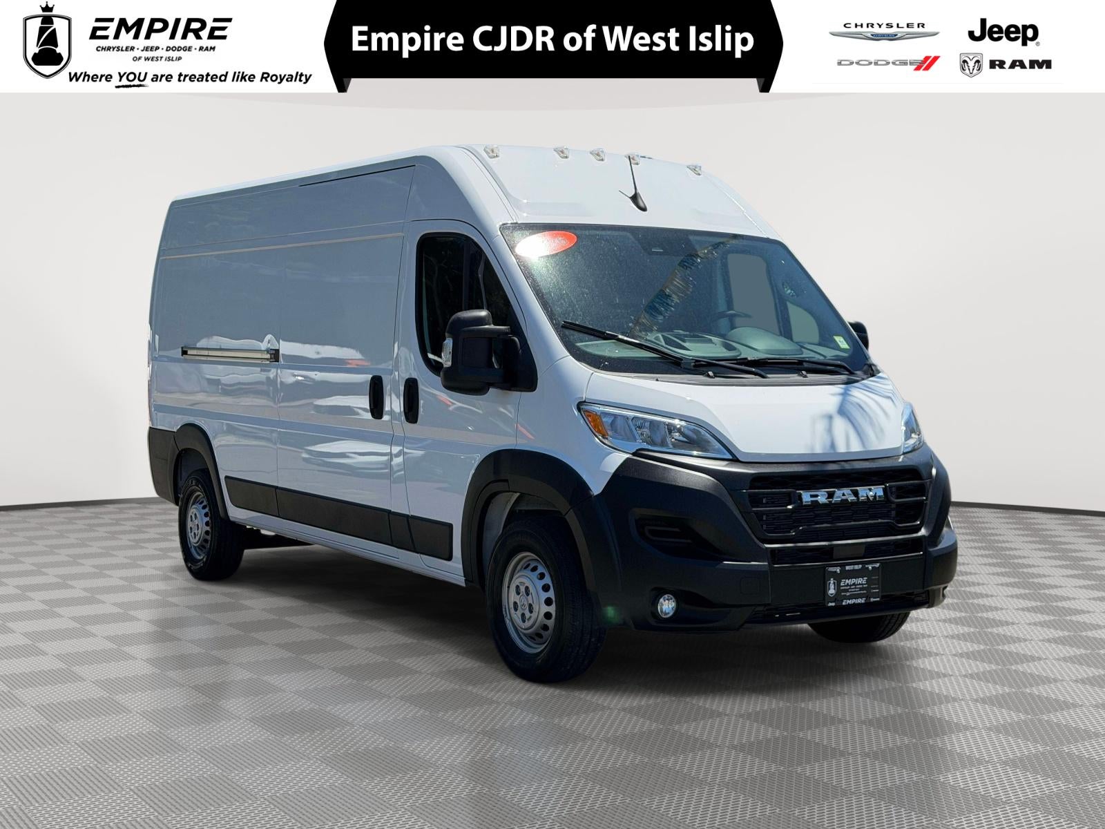 2026 RAM ProMaster 2500 Cargo Van Tradesman High Roof 159' WB w/Pass Seat in Bright White Clearcoat — front three-quarter view