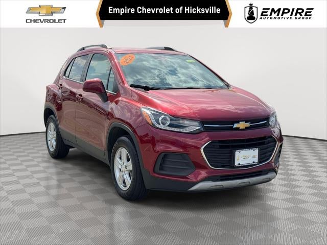 2021 Chevrolet Trax LT in Crimson Metallic — front three-quarter view