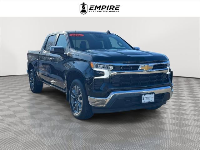 2026 Chevrolet Silverado 1500 LT (2FL) in Black — front three-quarter view
