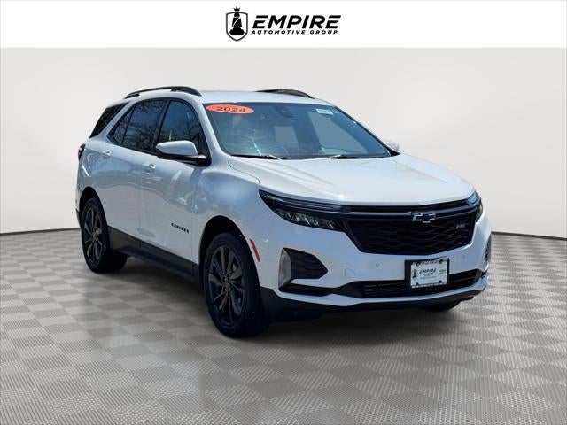 2024 Chevrolet Equinox RS in Summit White — front three-quarter view