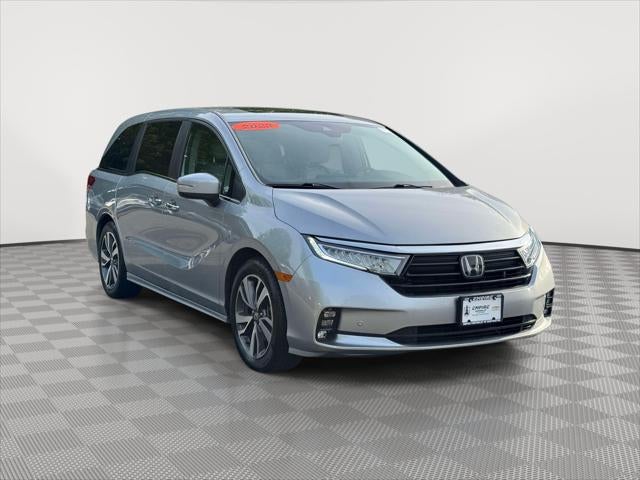 2023 Honda Odyssey Touring in Gray — front three-quarter view
