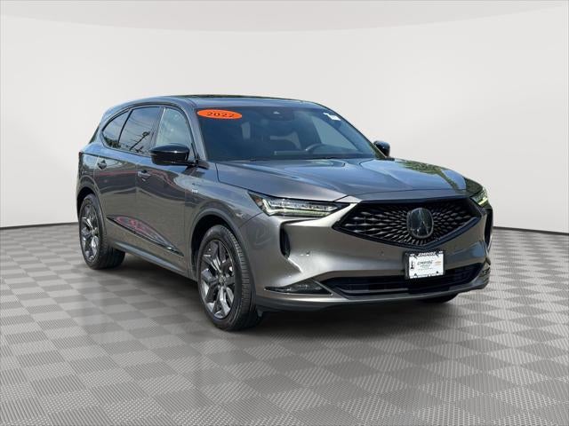 2022 Acura MDX w/A-Spec Package in Gray — front three-quarter view