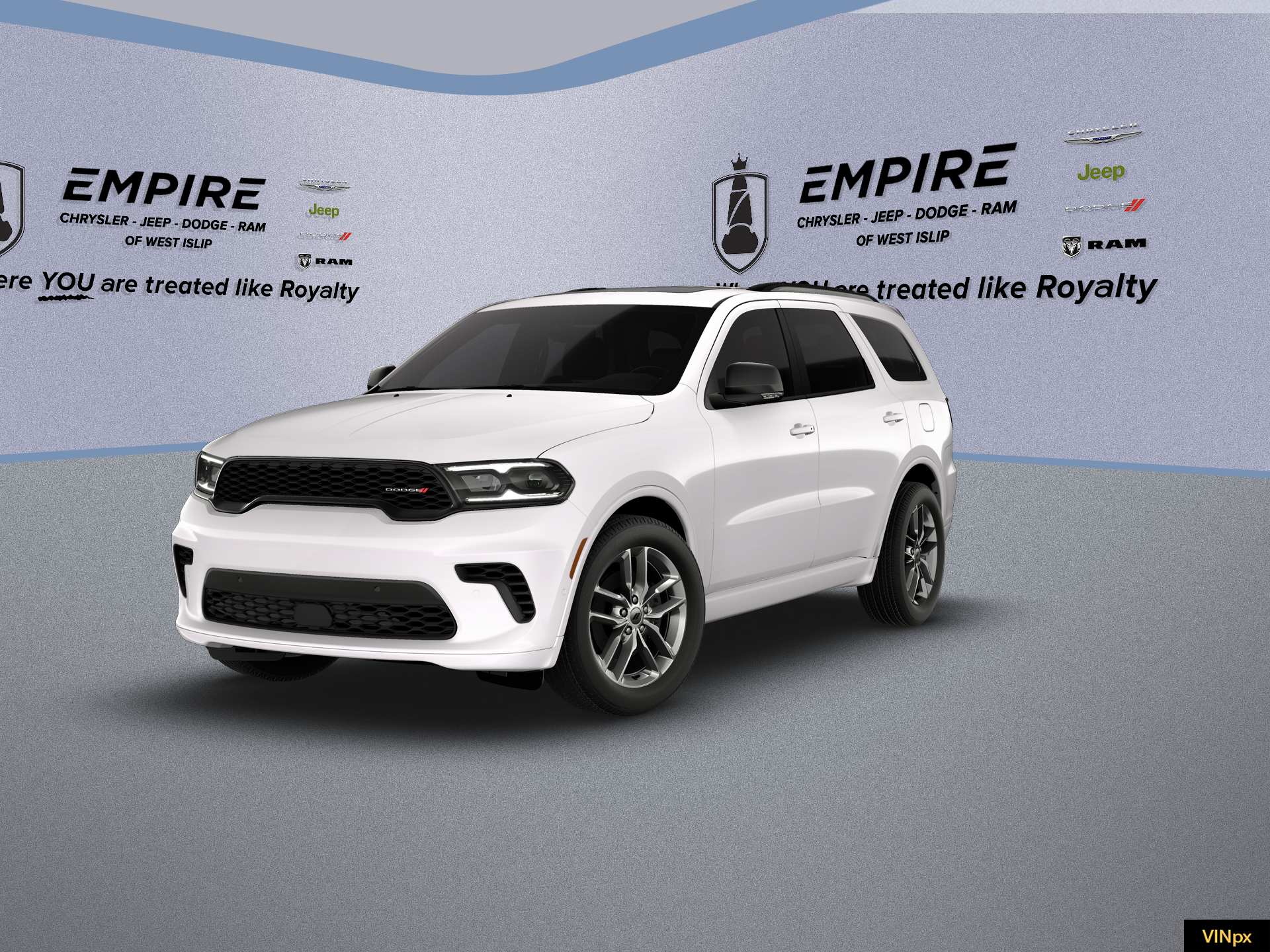 2026 Dodge Durango DURANGO GT PLUS AWD in White Knuckle Clear-Coat Exterior Paint — front three-quarter view