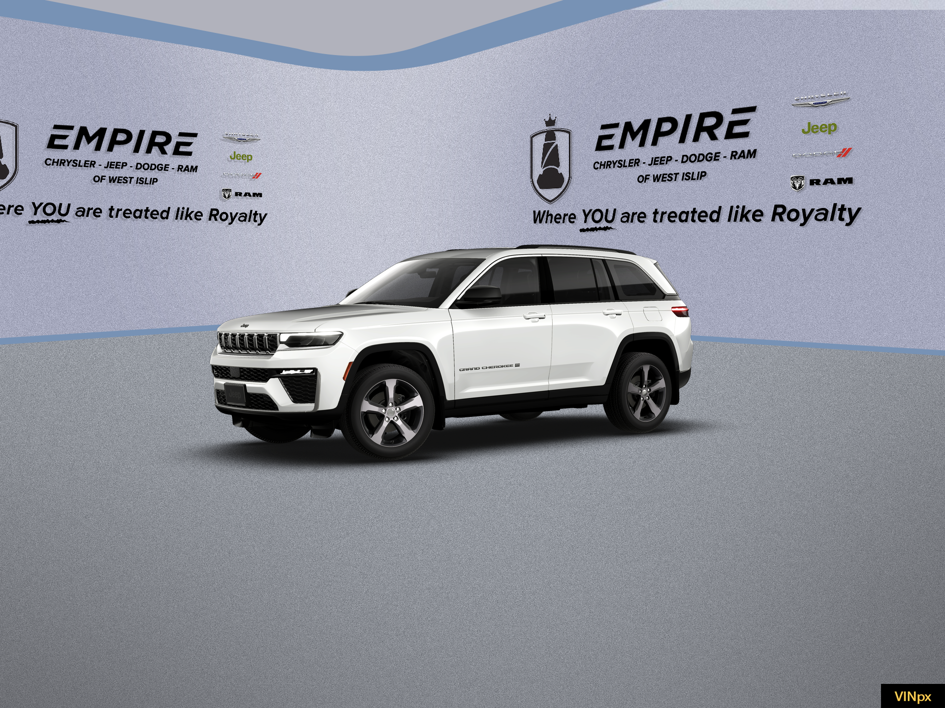 2026 Jeep Grand Cherokee GRAND CHEROKEE LIMITED 4X4 in Bright White Clear-Coat Exterior Paint — front three-quarter view