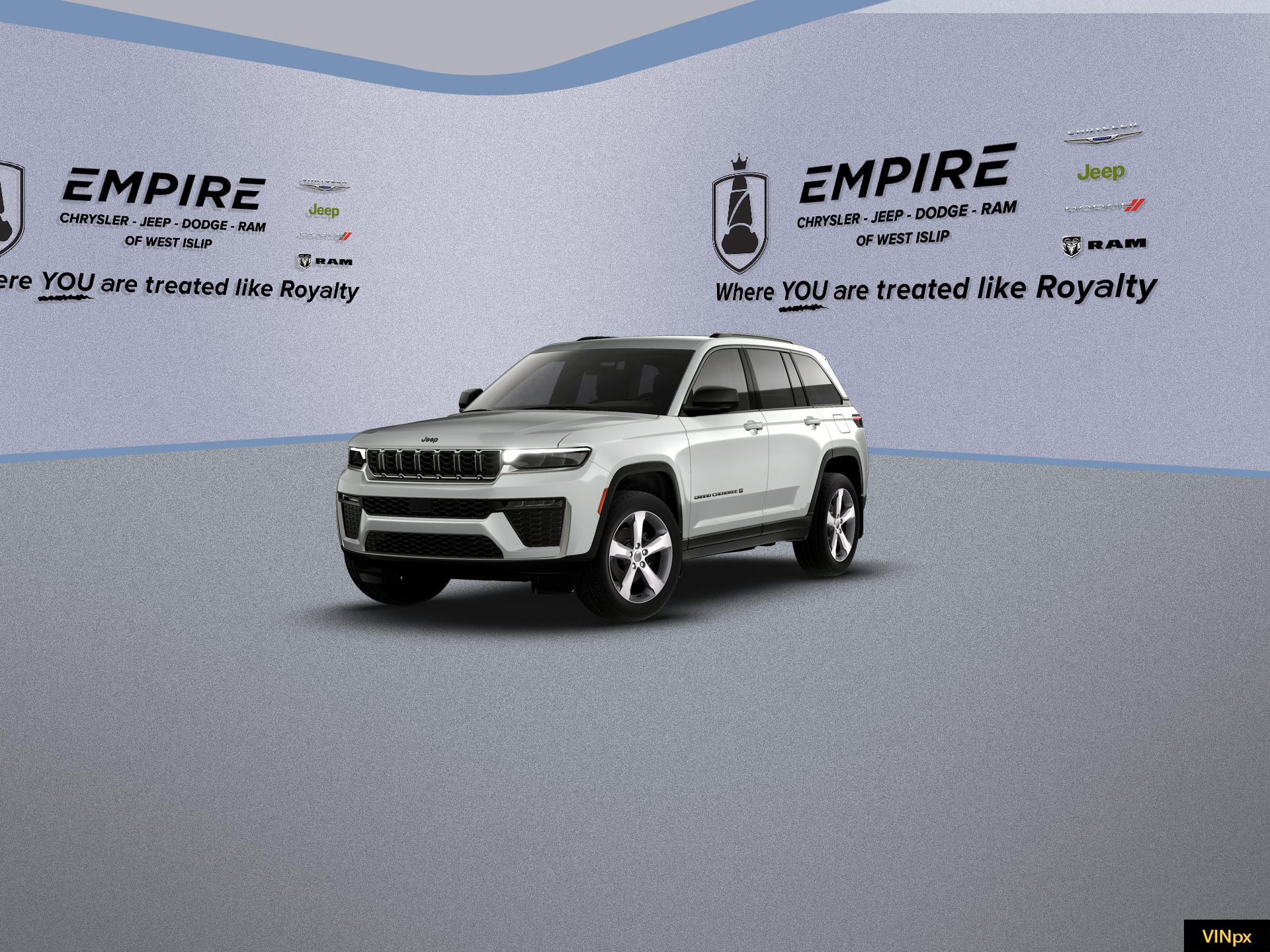 2026 Jeep Grand Cherokee GRAND CHEROKEE LIMITED 4X4 in Silver Zynith Exterior Paint — front three-quarter view
