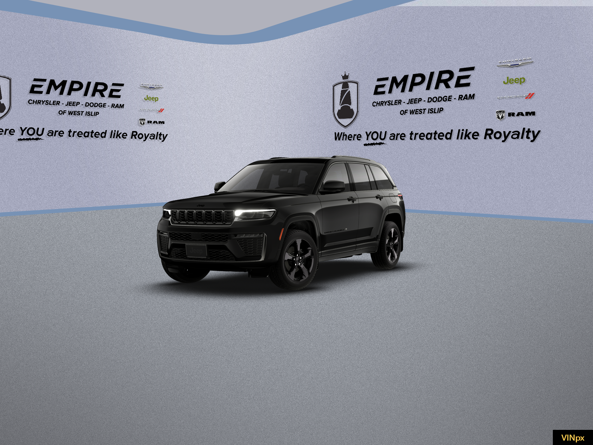 2026 Jeep Grand Cherokee GRAND CHEROKEE LIMITED 4X4 in Diamond Black Crystal Pearl-Coat Exterior Paint — front three-quarter view