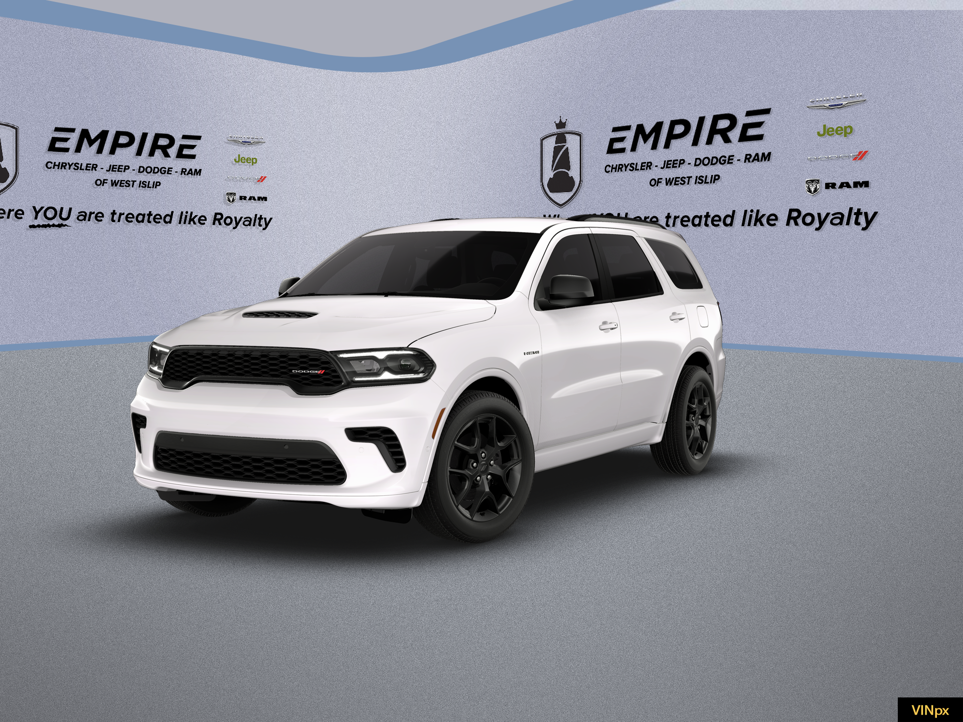 2026 Dodge Durango DURANGO GT AWD HEMI V8 in White Knuckle Clear-Coat Exterior Paint — front three-quarter view