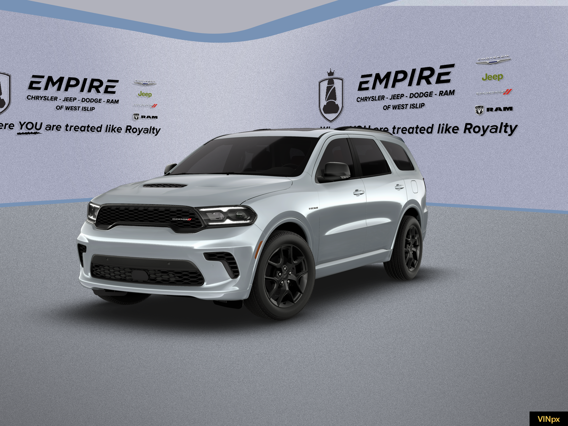 2026 Dodge Durango DURANGO GT PLUS AWD HEMI V8 in Triple Nickel Exterior Paint — front three-quarter view