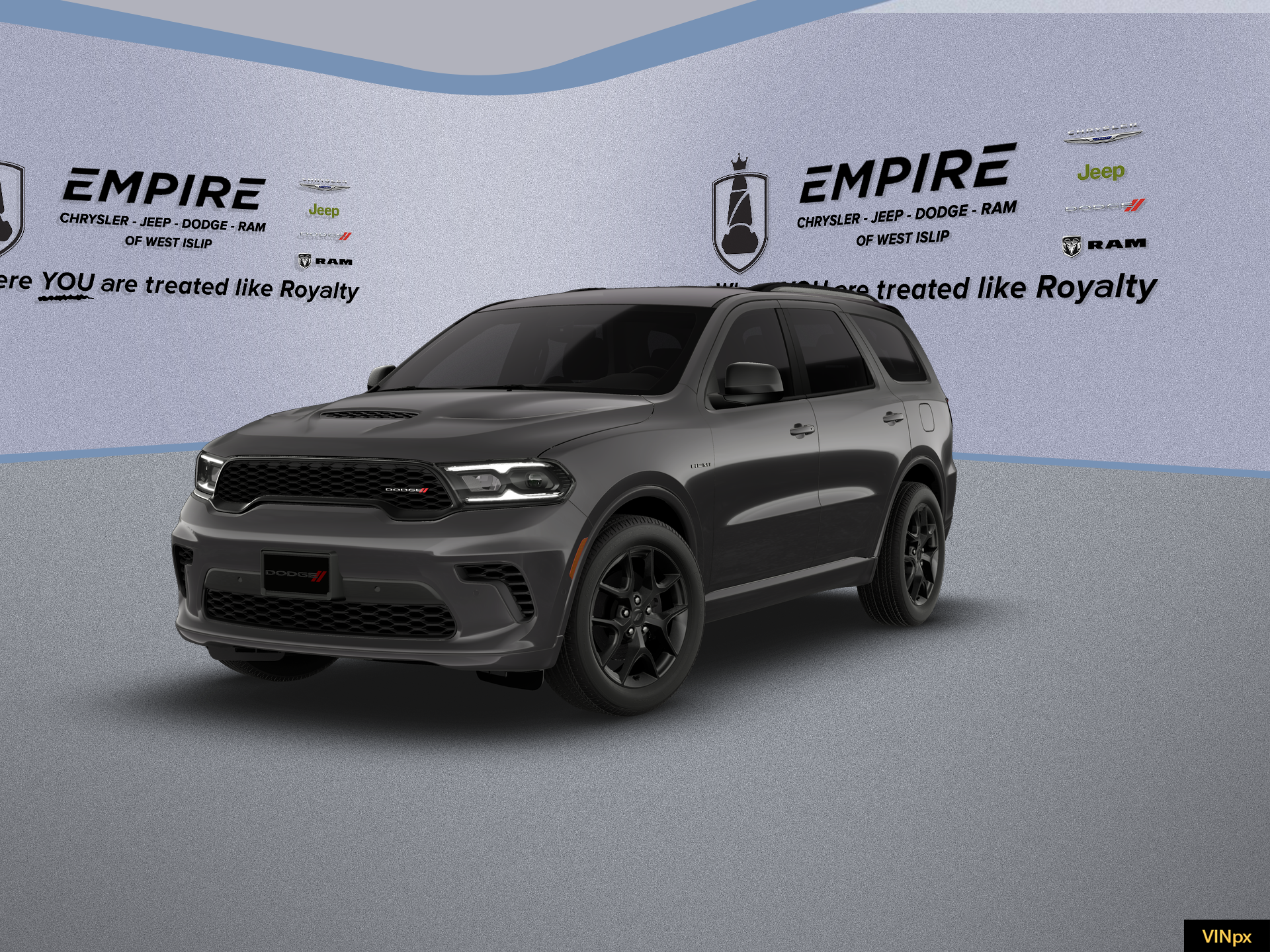 2026 Dodge Durango DURANGO GT AWD HEMI V8 in Vapor Gray Exterior Paint — front three-quarter view