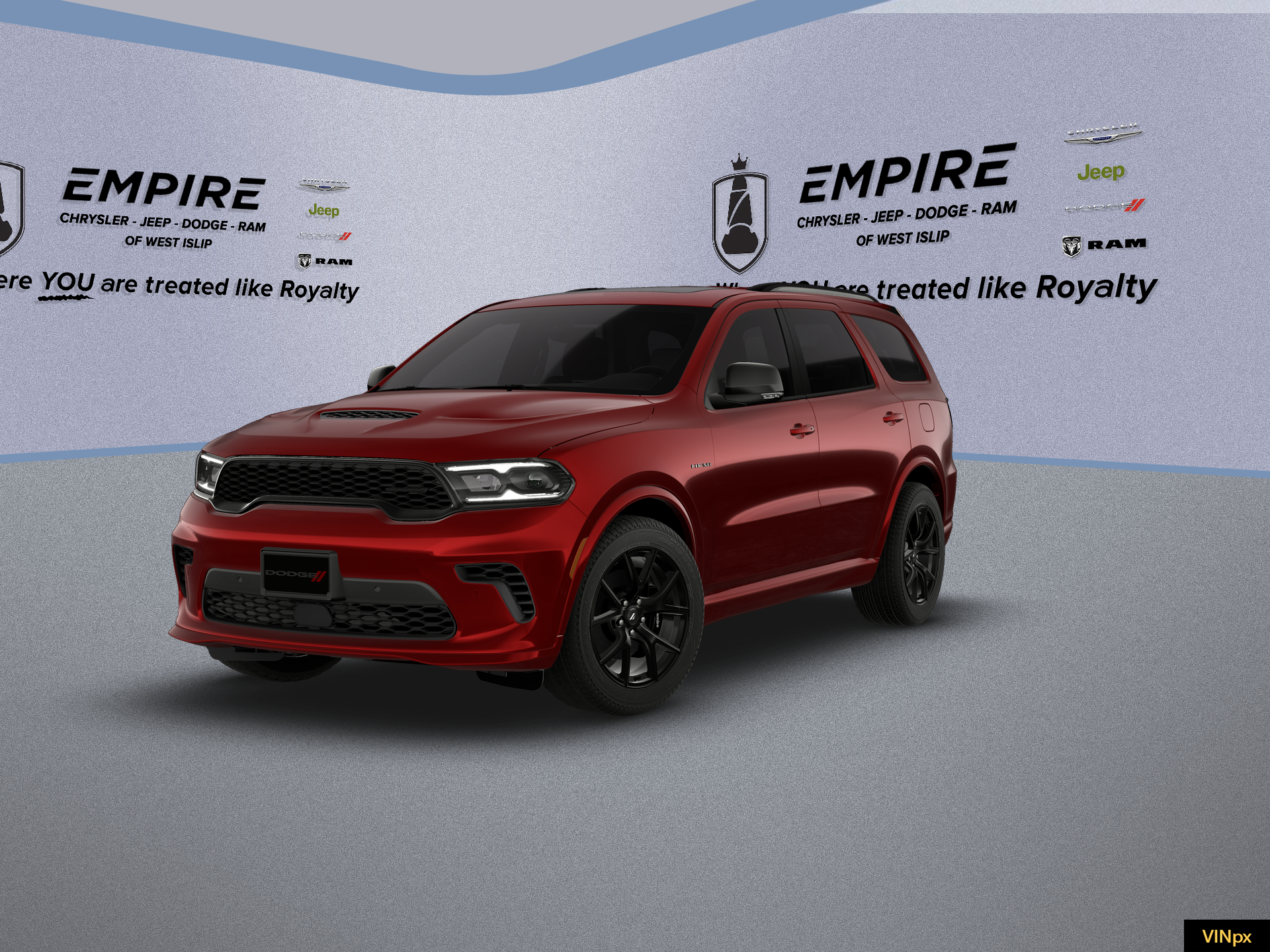 2026 Dodge Durango DURANGO GT PLUS AWD HEMI V8 in Octane Red Pearl-Coat Exterior Paint — front three-quarter view