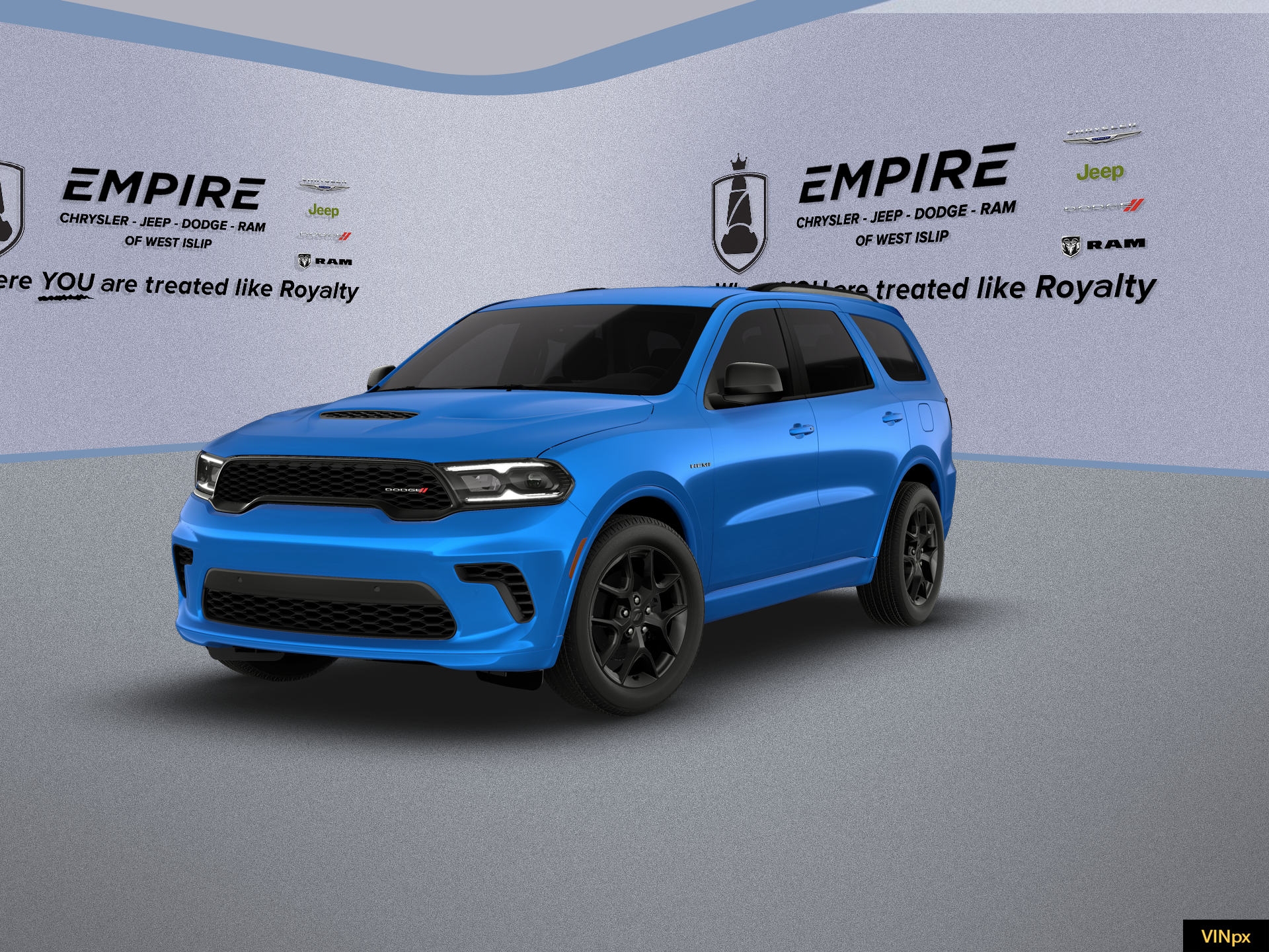 2026 Dodge Durango DURANGO GT AWD HEMI V8 in B5 Blue Exterior Paint — front three-quarter view