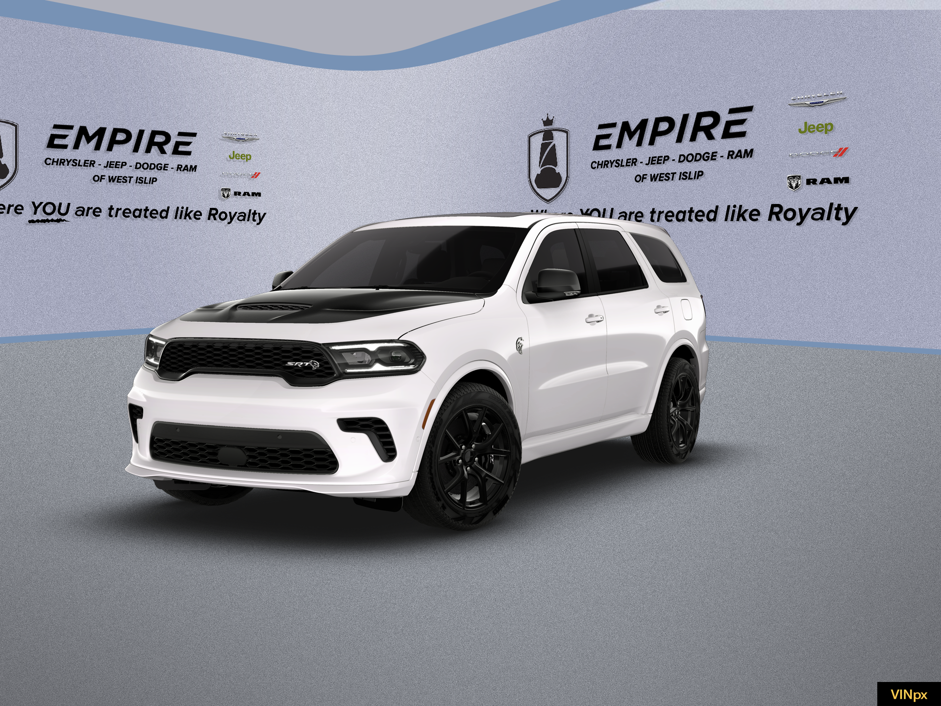 2026 Dodge Durango DURANGO SRT HELLCAT JAILBREAK AWD in White Knuckle Clear-Coat Exterior Paint — front three-quarter view