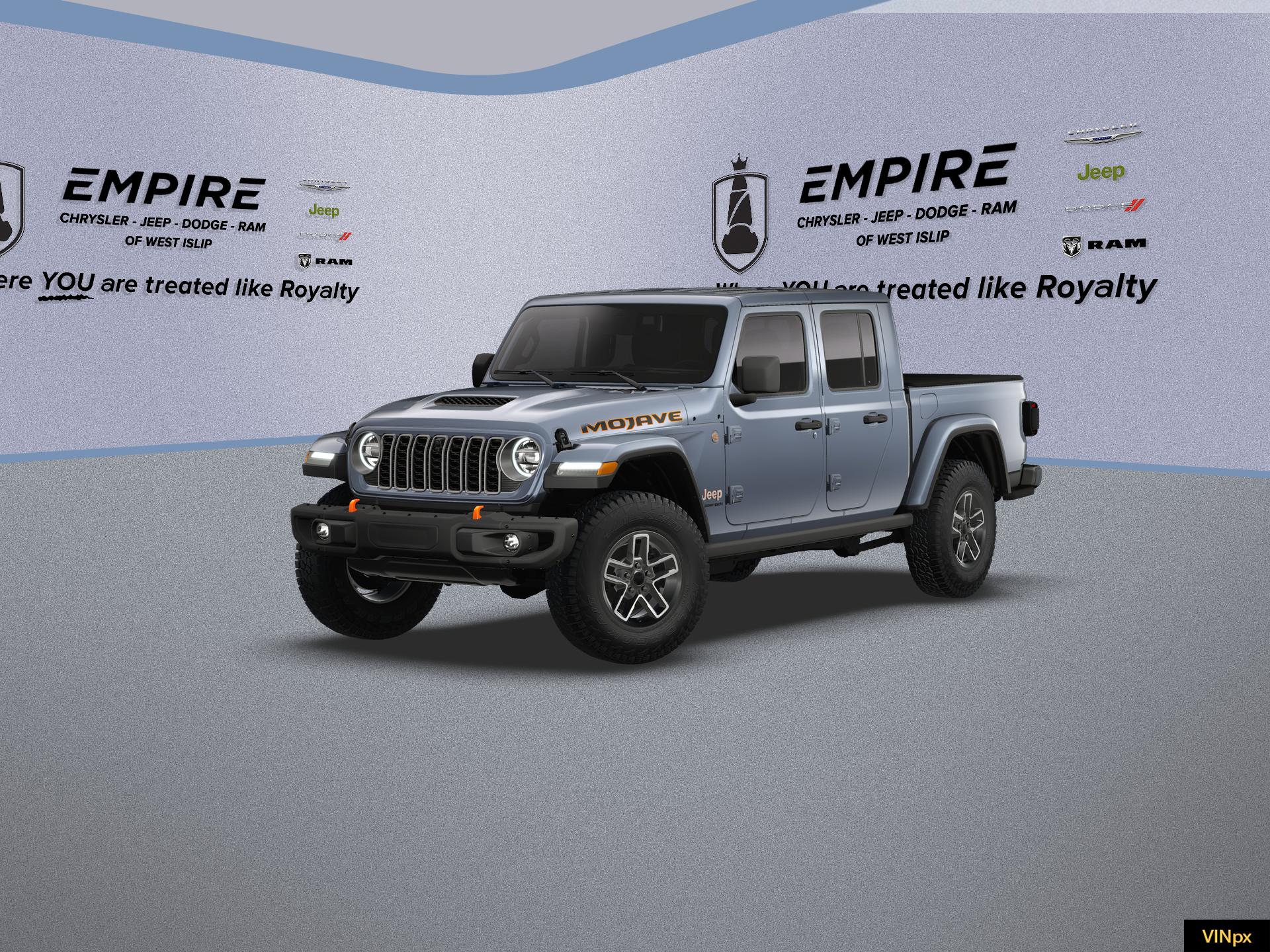2026 Jeep Gladiator GLADIATOR MOJAVE X 4X4 in Anvil Clear-Coat Exterior Paint — front three-quarter view