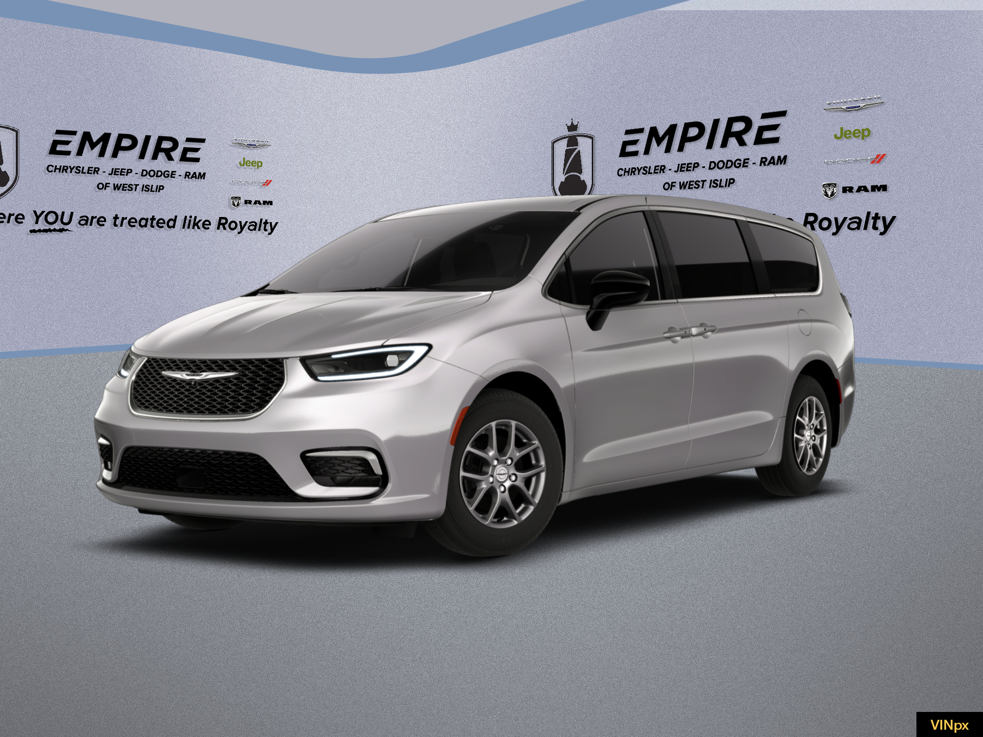 2026 Chrysler Pacifica PACIFICA SELECT in Silver Mist Clear-Coat Exterior Paint — front three-quarter view