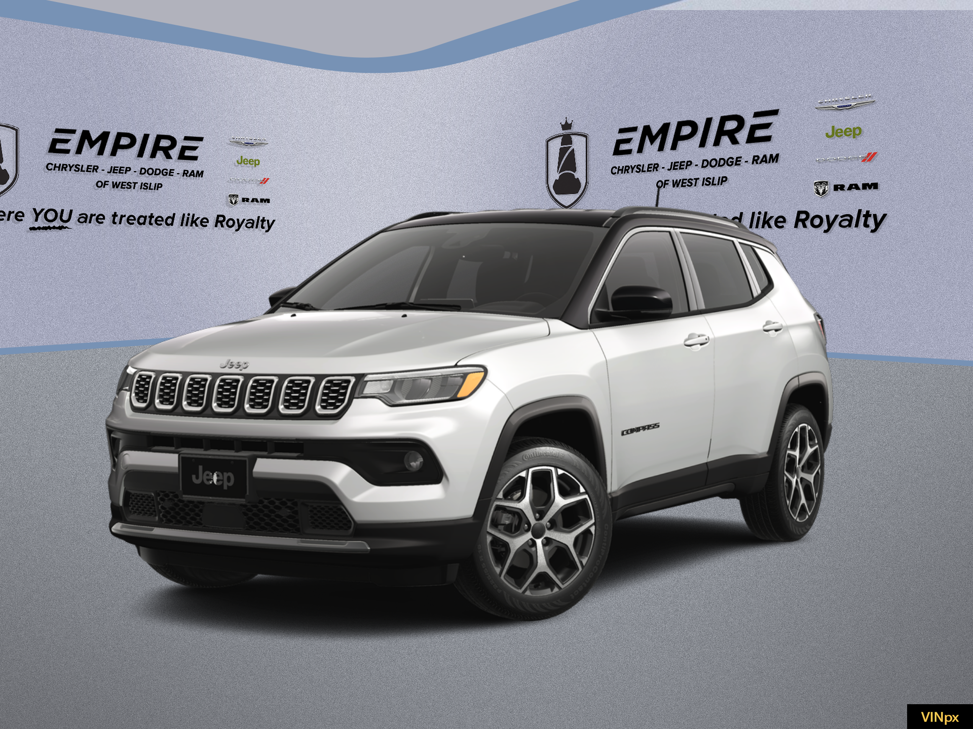 2026 Jeep Compass COMPASS LIMITED 4X4 in Bright White Clear-Coat Exterior Paint — front three-quarter view