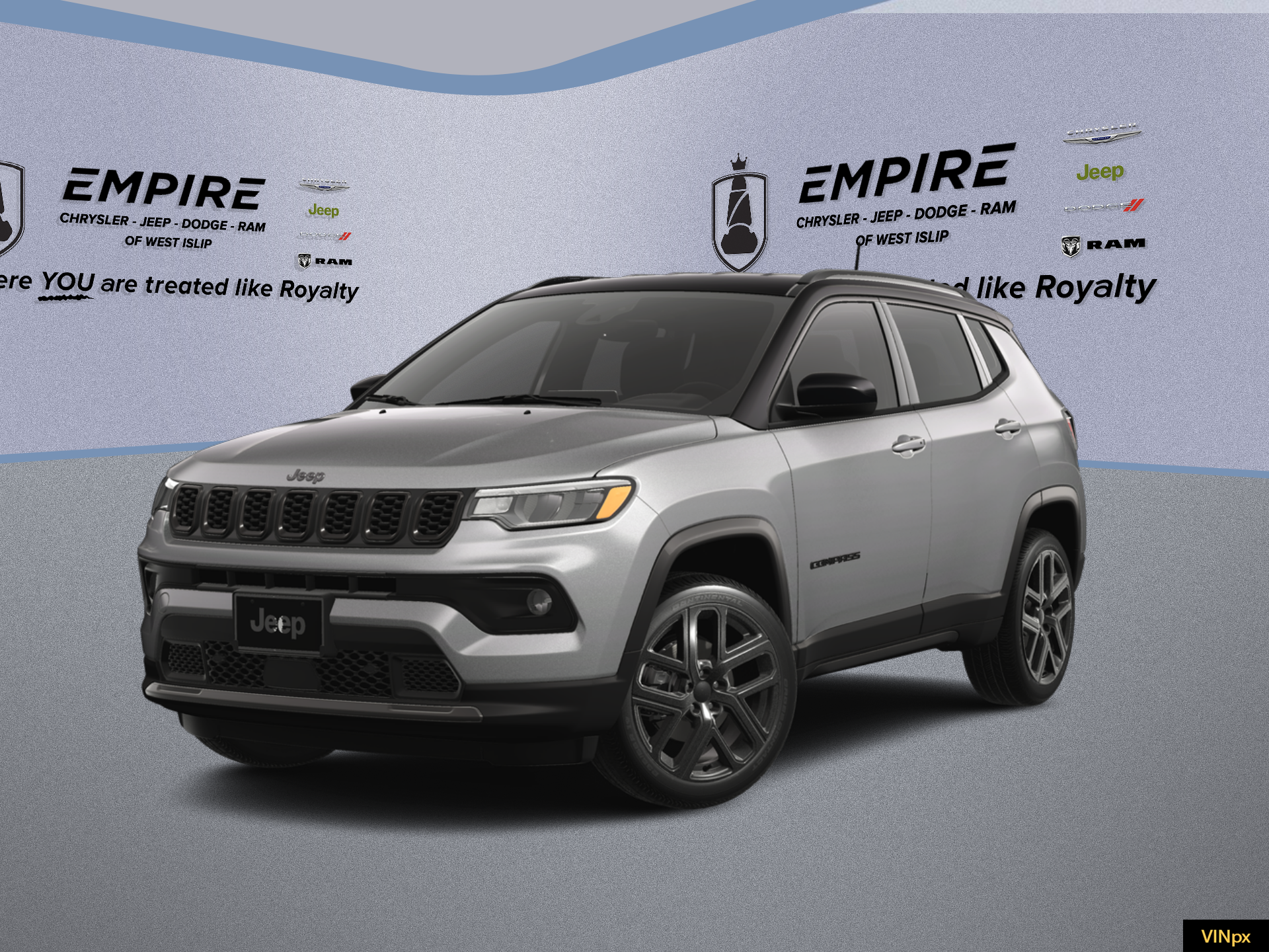 2026 Jeep Compass COMPASS LIMITED ALTITUDE 4X4 in Silver Zynith Metallic Clear-Coat Exterior Paint — front three-quarter view