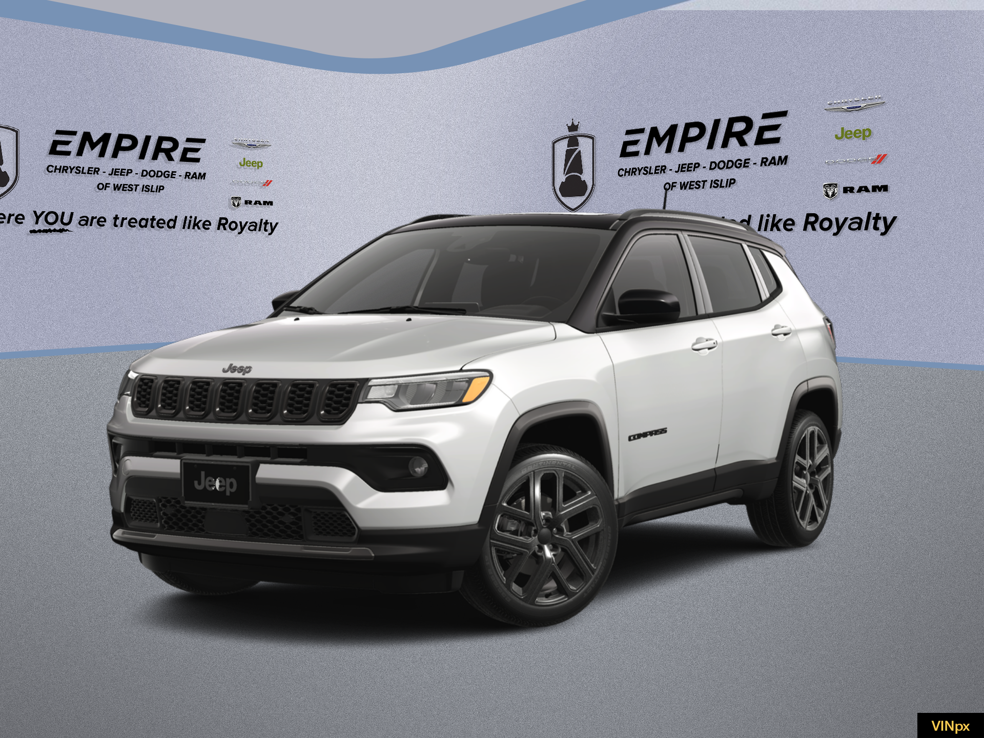 2026 Jeep Compass COMPASS LIMITED ALTITUDE 4X4 in Bright White Clear-Coat Exterior Paint — front three-quarter view