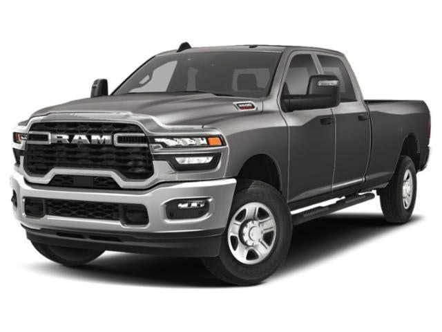 2025 RAM Ram 3500 RAM 3500 LARAMIE CREW CAB 4X4 8' BOX in Granite Crystal Metallic Clear-Coat Exterior Paint — front three-quarter view