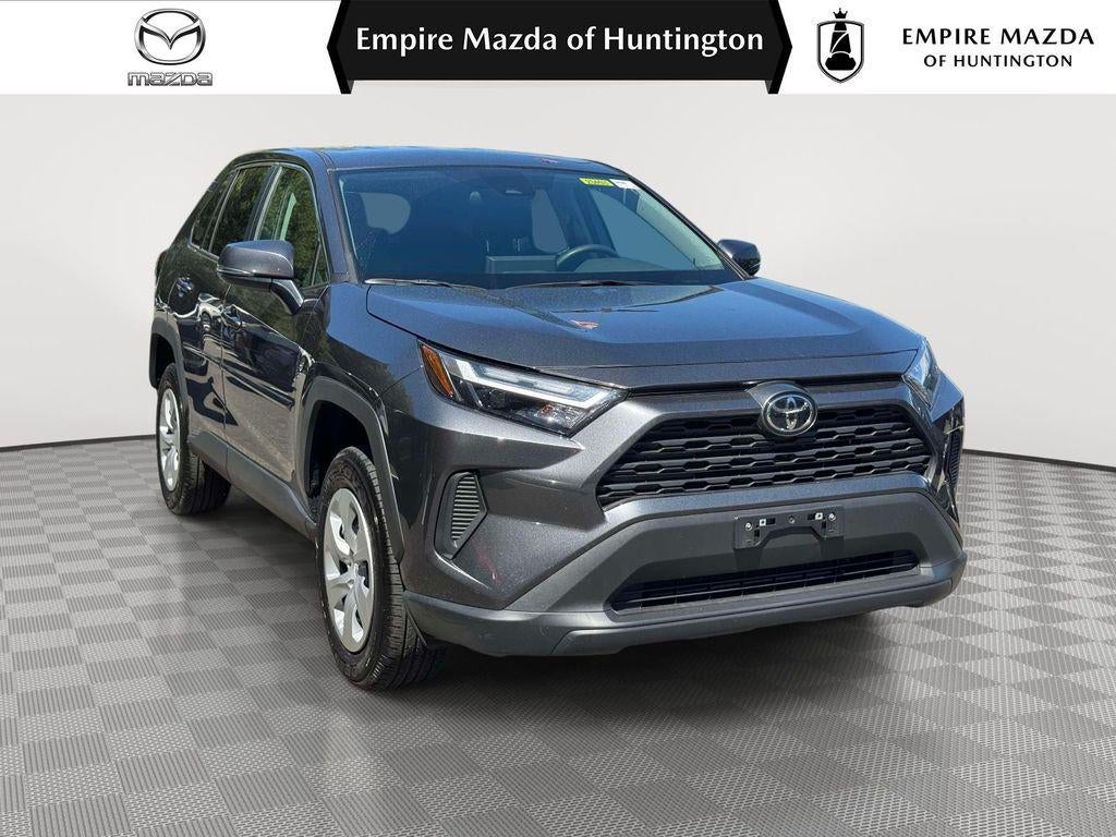 2023 Toyota RAV4 LE in Magnetic Gray Metallic — front three-quarter view