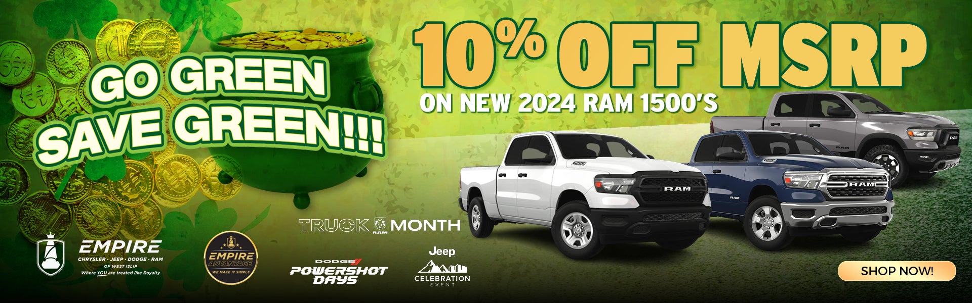 10% OFF MSRP on New 2024 Ram 1500's